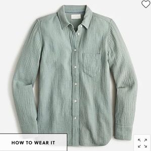 i crew garçon classic double gauze shirt